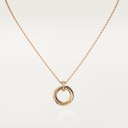 [Marin]TRINITY NECKLACE GOLD  DIAMONDS