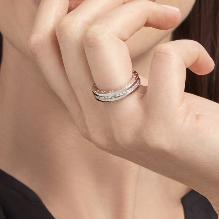 [Marin]ZERO 1 ONE-BAND PAVED DIAMONDS ON THE SPIRAL RING