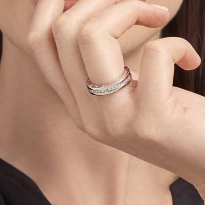 [Marin]ZERO 1 ONE-BAND PAVED DIAMONDS ON THE SPIRAL RING