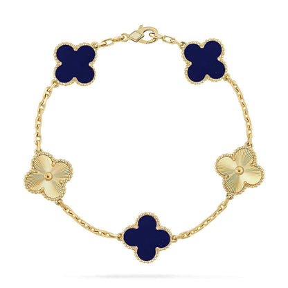 [Marin-Jewelry]CLOVER 5 MOTIF LAPIS LAZULI BRACELET COLLECTION