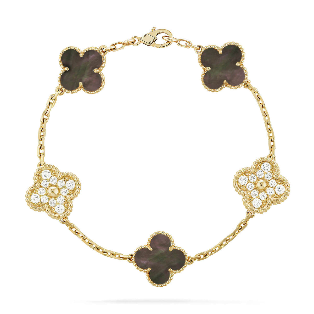 [Marin] CLOVER 5 MOTIF GRAY MOP BRACELET COLLECTION