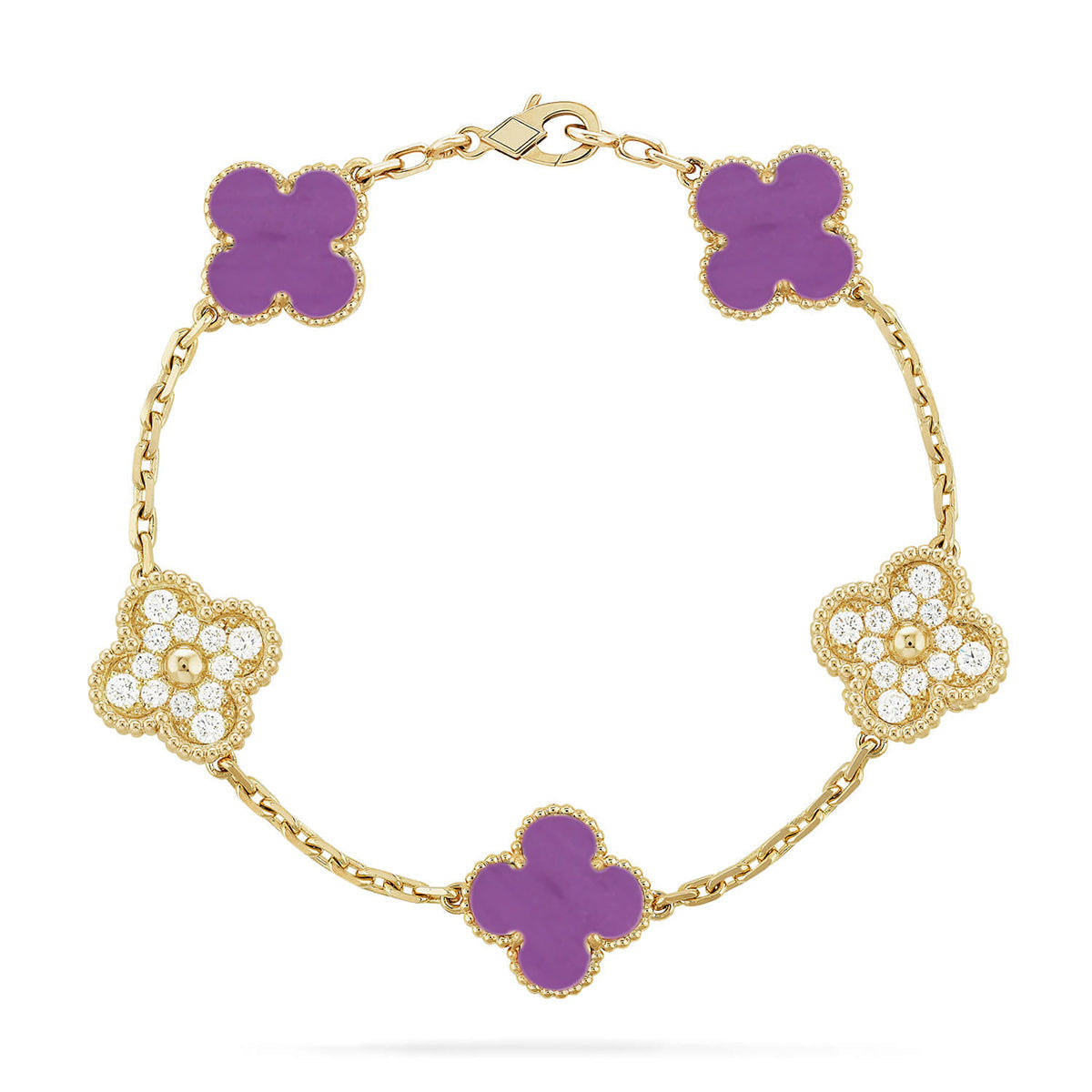 [Marin] CLOVER 5 MOTIF VIOLET BRACELET COLLECTION