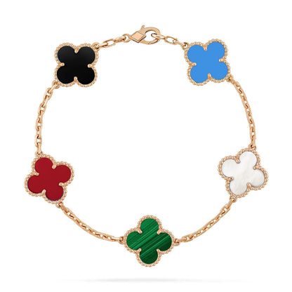 [Marin]CLOVER 5 MOTIFS MULTICOLOR BRACELET