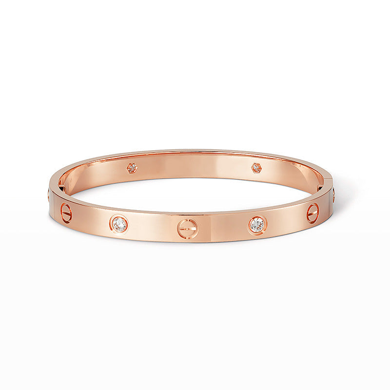 [Marin-Jewelry]LOVE BRACELET 6.1MM 4 DIAMONDS