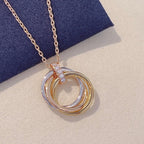 [Marin]TRINITY NECKLACE GOLD  DIAMONDS