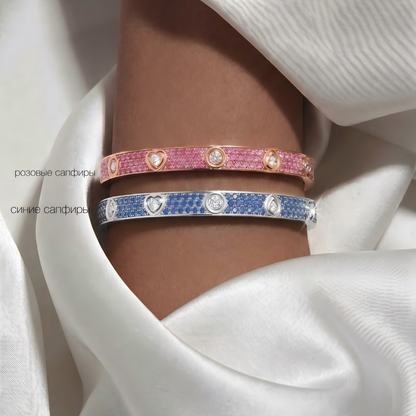 [Marin]2026 PAVE GEMSTONE LOVE BRACELET 6.1MM 10 DIAMONDS