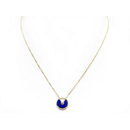 [Marin]AMULETTE ROSE GOLD AGATE NECKLACE