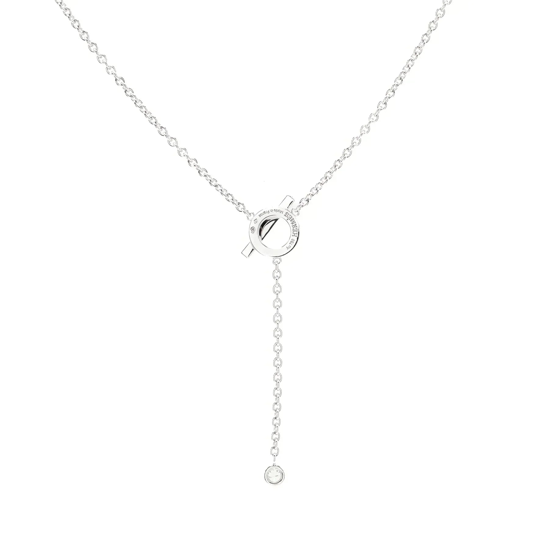 [Marin]COLLIER FINESSE EN ARGENT ET DIAMANTS