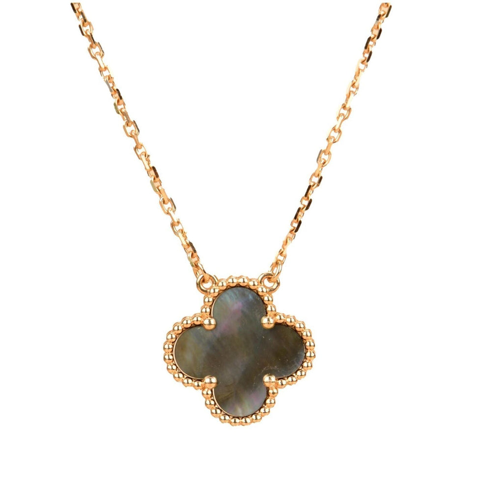 [Marin]CLOVER 15MM  GRAY MOTHER OF PEARL NECKLACE