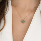 [Marin]CLOVER 15MM  GRAY MOTHER OF PEARL NECKLACE