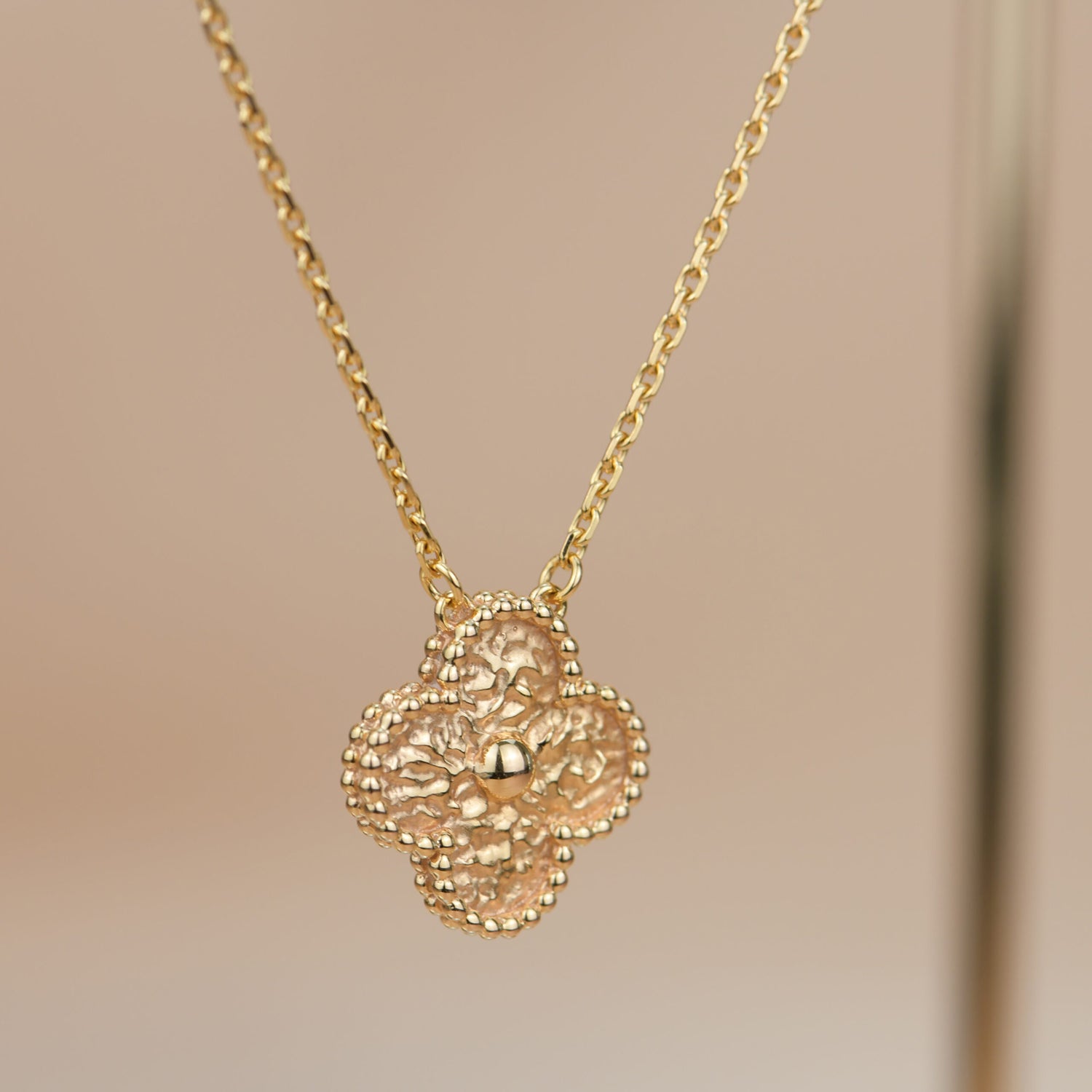 [Marin]COLLIER BRONZANT CLOVER 15MM