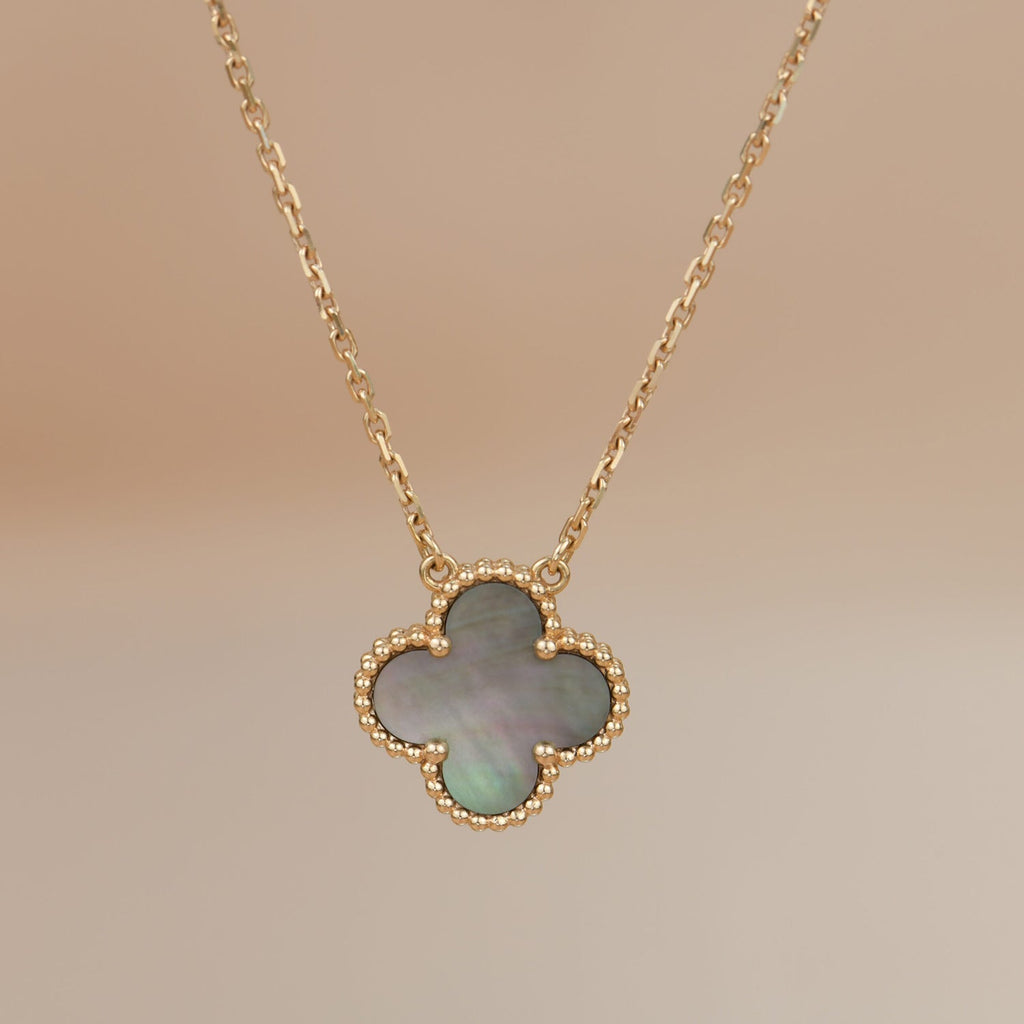 [Marin]CLOVER 15MM  GRAY MOTHER OF PEARL NECKLACE