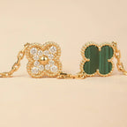 [⭐Shinejoy] COLLECTION DE BRACELETS CLOVER 5 MOTIFS MALACHITE