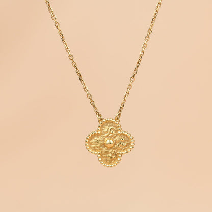 [Marin]CLOVER 15MM  BRONZING NECKLACE