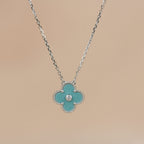 [Marin]CLOVER 15MM DIAMOND SVRES PORCELAIN  NECKLACE SILVER