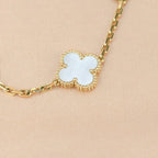 [⭐Shinejoy]CLOVER WHITE PEARL MOP 5 MOTIF BRACELET COLLECTION