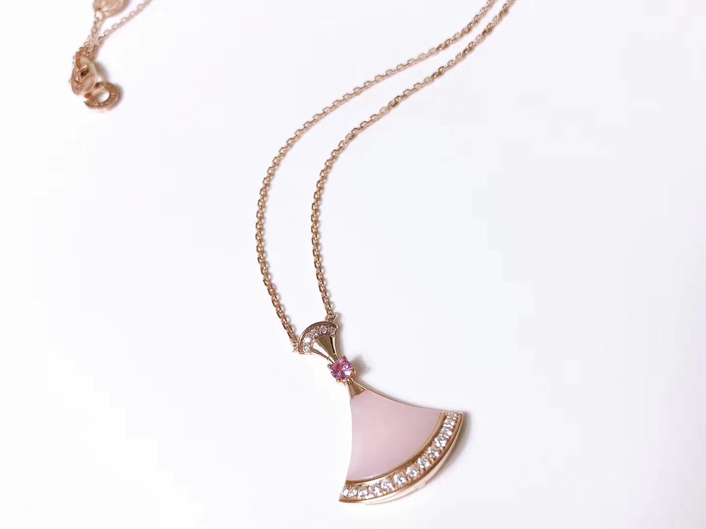 [Marin]DREAM NECKLACE PINK MOP DIAMOND