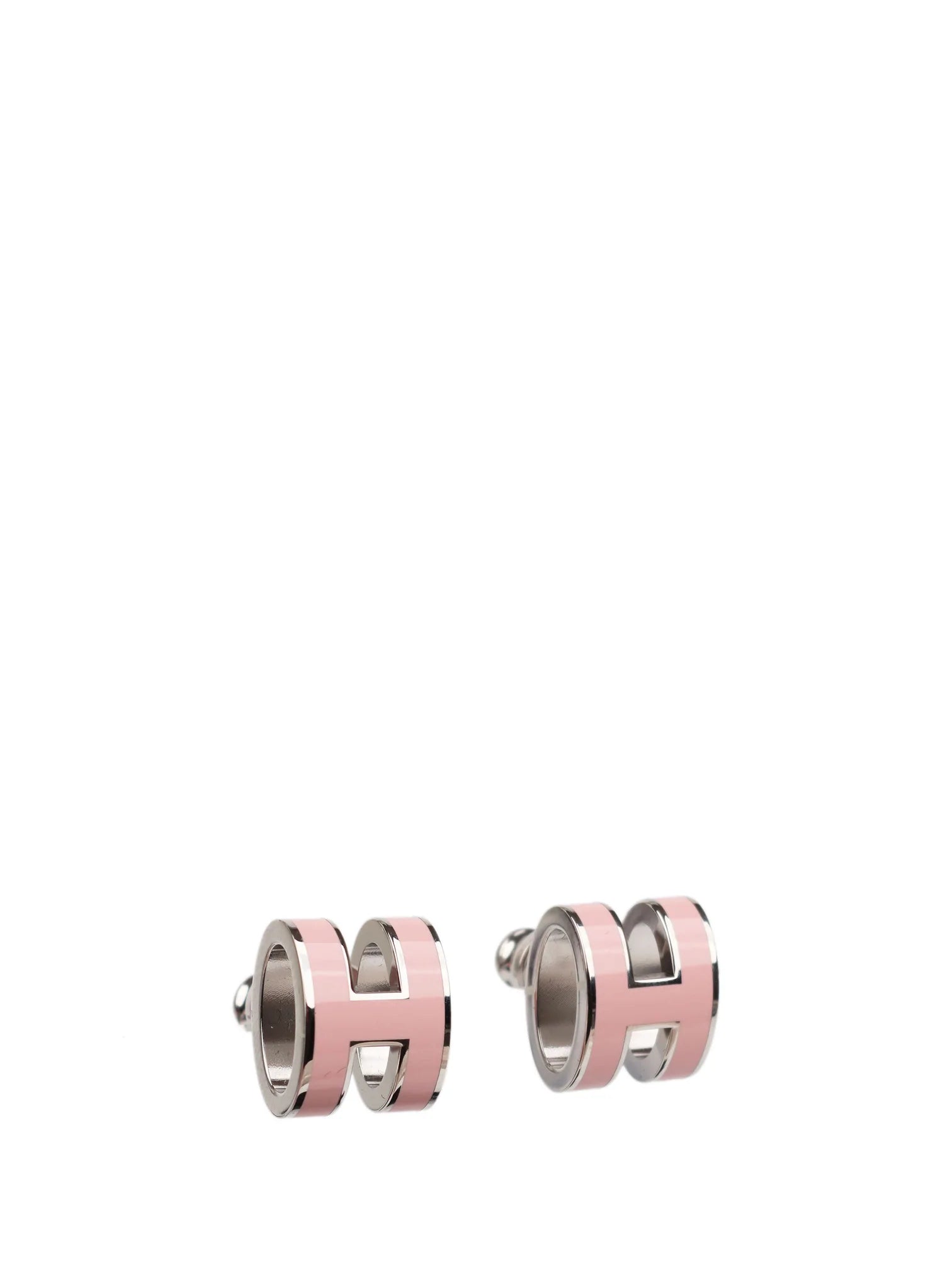[Marin]MINI POP H シルバーピアス ピンク