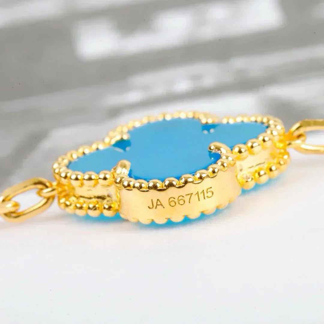 [Marin-Jewelry] CLOVER 5 MOTIF TURQUOISE BRACELET COLLECTION
