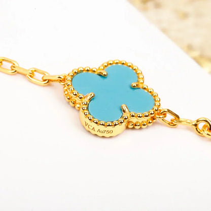 [Marin-Jewelry] CLOVER 5 MOTIF TURQUOISE BRACELET COLLECTION