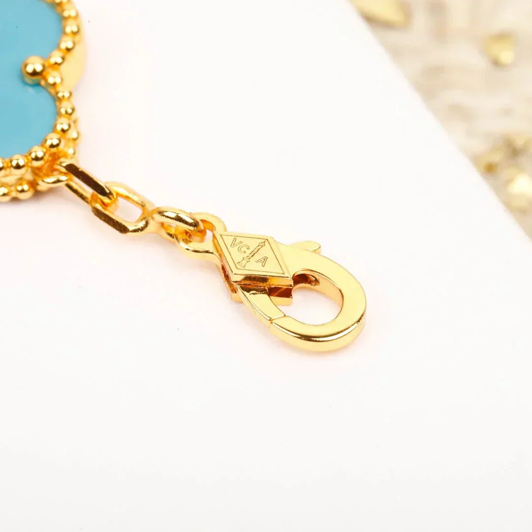 [Marin-Jewelry] CLOVER 5 MOTIF TURQUOISE BRACELET COLLECTION