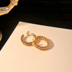 [Marin]CLASH SMALL HOOP EARRINGS