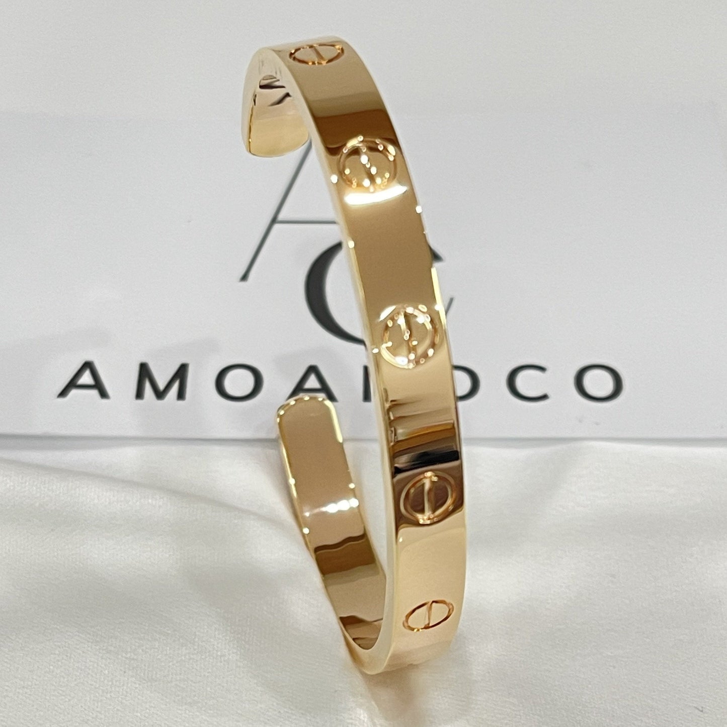 [Marin-Jewelry]LOVE BRACELET 6.1MM OPEN CUFF