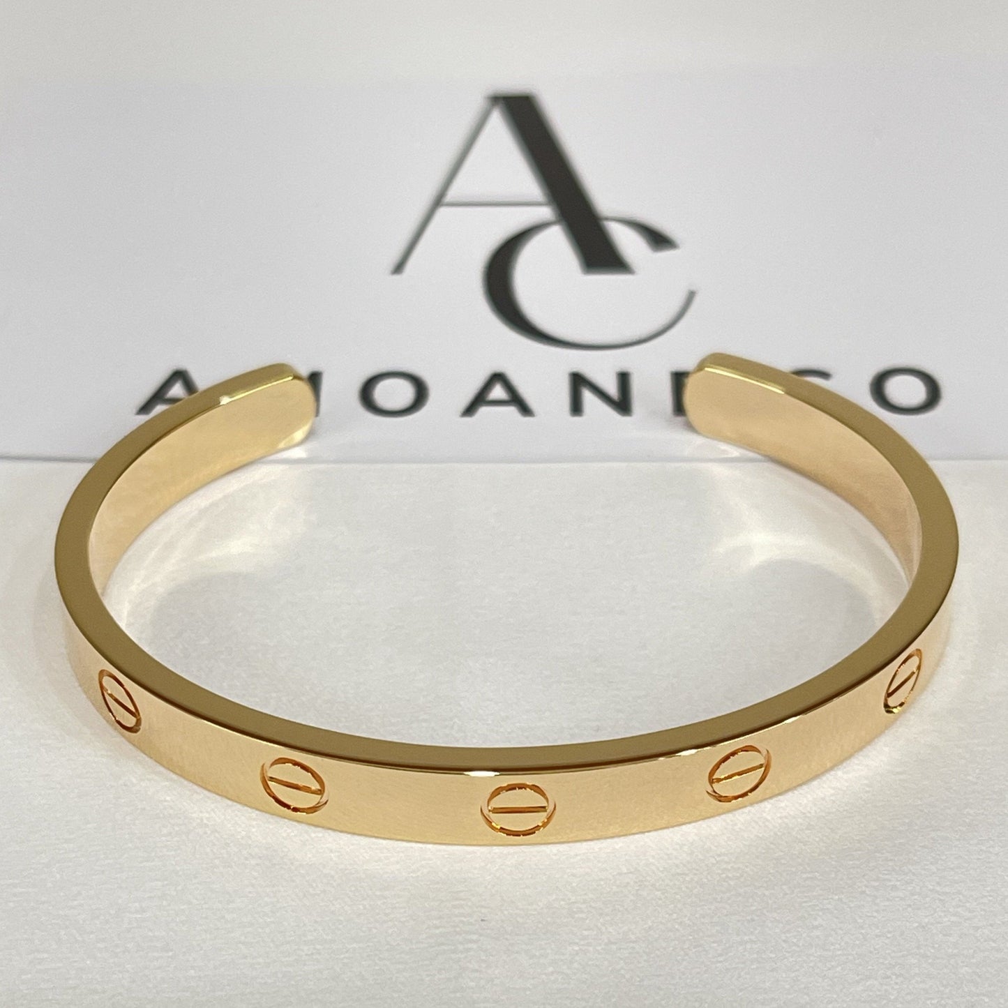 [Marin-Jewelry]LOVE BRACELET 6.1MM OPEN CUFF