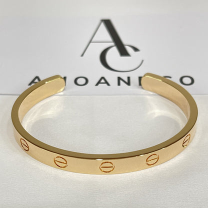 [Marin-Jewelry]LOVE BRACELET 6.1MM OPEN CUFF