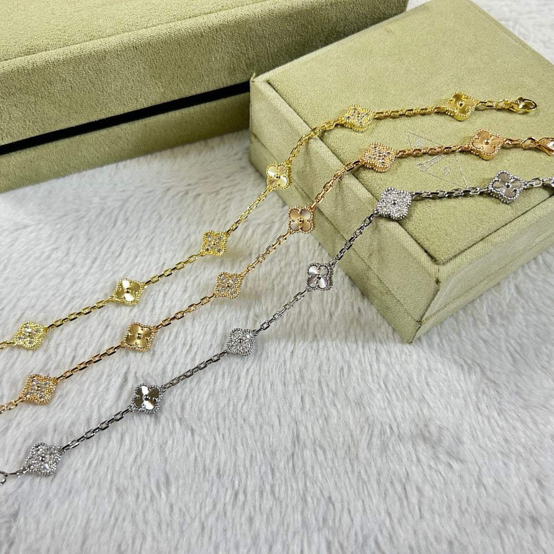 [Marin]CLOVER 6 MOTIF DIAMOND LASER BRACELET