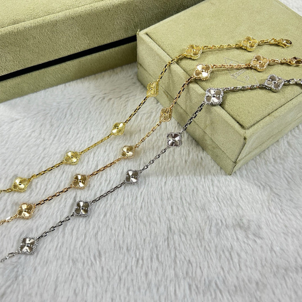 [Marin]クローバー 6モチーフ ダイヤモンド ブレスレット
