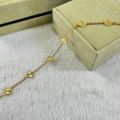 [Marin-Jewelry]CLOVER 6 MOTIF DIAMOND BRACELET