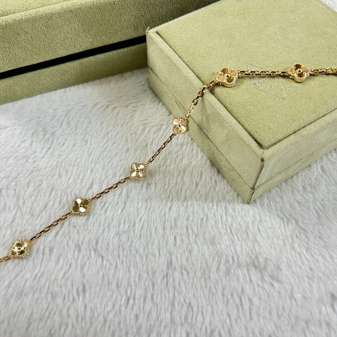[⭐Shinejoy]CLOVER 6 MOTIF DIAMOND BRACELET