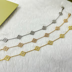 [Marin]BRACELET CLOVER 6 MOTIFS DIAMANTS