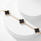 [Marin]CLOVER 10 MOTIFS ONYX NECKLACE