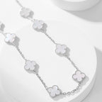 [Marin]CLOVER 10 MOTIFS WHITE MOTHER OF PEARL NECKLACE