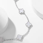 [Marin]CLOVER 10 MOTIFS WHITE MOTHER OF PEARL NECKLACE