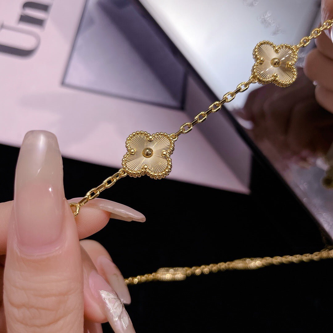 [Marin-Jewelry]CLOVER 10 MOTIFS LASER NECKLACE