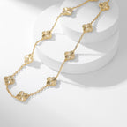 [Marin]CLOVER 10 MOTIFS LASER NECKLACE