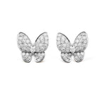 [Marin]BOUCLES D'OREILLES PAPILLON TOUT DIAMANT