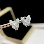 [Marin]BOUCLES D'OREILLES PAPILLON TOUT DIAMANT