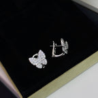 [Marin]BOUCLES D'OREILLES PAPILLON TOUT DIAMANT
