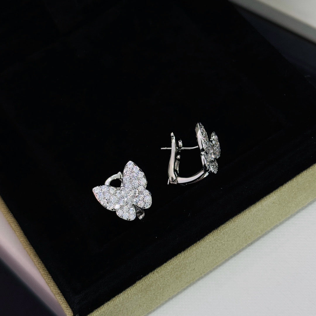 [Marin-Jewelry]BUTTERFLY ALL DIAMOND EARRINGS
