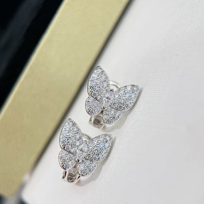 [Marin-Jewelry]BUTTERFLY ALL DIAMOND EARRINGS