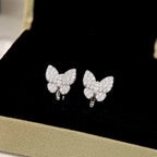 [Marin]BOUCLES D'OREILLES PAPILLON TOUT DIAMANT