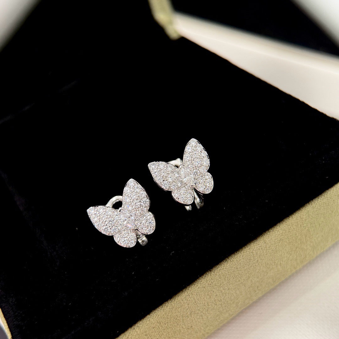 [Marin-Jewelry]BUTTERFLY ALL DIAMOND EARRINGS