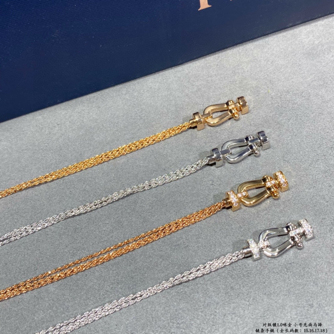 [Marin-Jewelry]FORCE SMALL HORSESHOE  DIAMOND CHAIN ROPE BRACELET