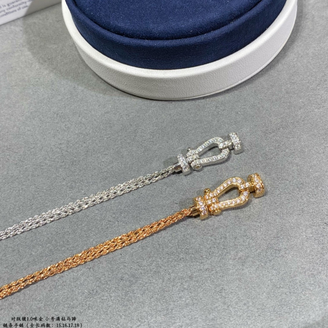 [Marin]ホースシューダイヤチェーンロープブレスレット