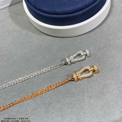[Marin-Jewelry]FORCE SMALL HORSESHOE  DIAMOND CHAIN ROPE BRACELET