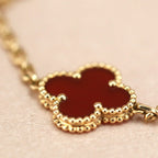 [⭐Shinejoy] CLOVER 5 MOTIF RED CORNELIAN BRACELET COLLECTION